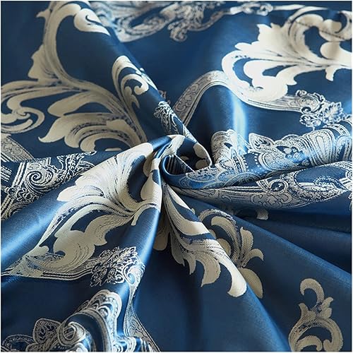 Miniatura 2 de HASMI Juego de ropa de cama de 23 piezas, juego de funda de edredón de jacquard dorado, tipo europeo, tamaño Queen, King, suave, de lujo, funda de