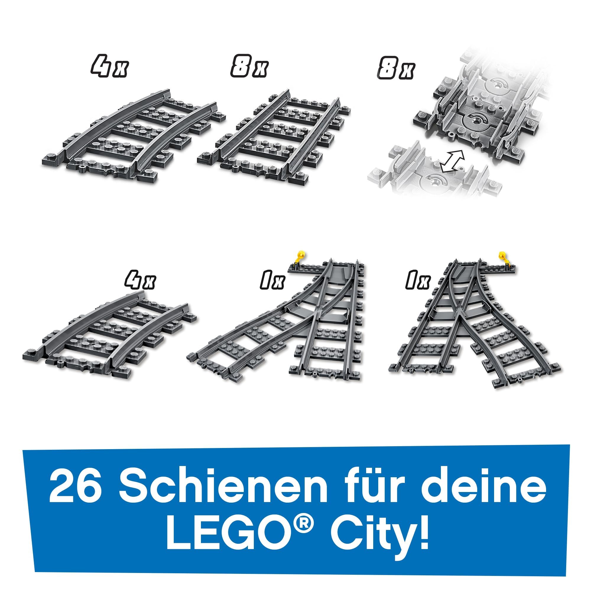 Lego City Binari & Morbidi (60205 + 60238), set di estensione ferroviaria station wagon