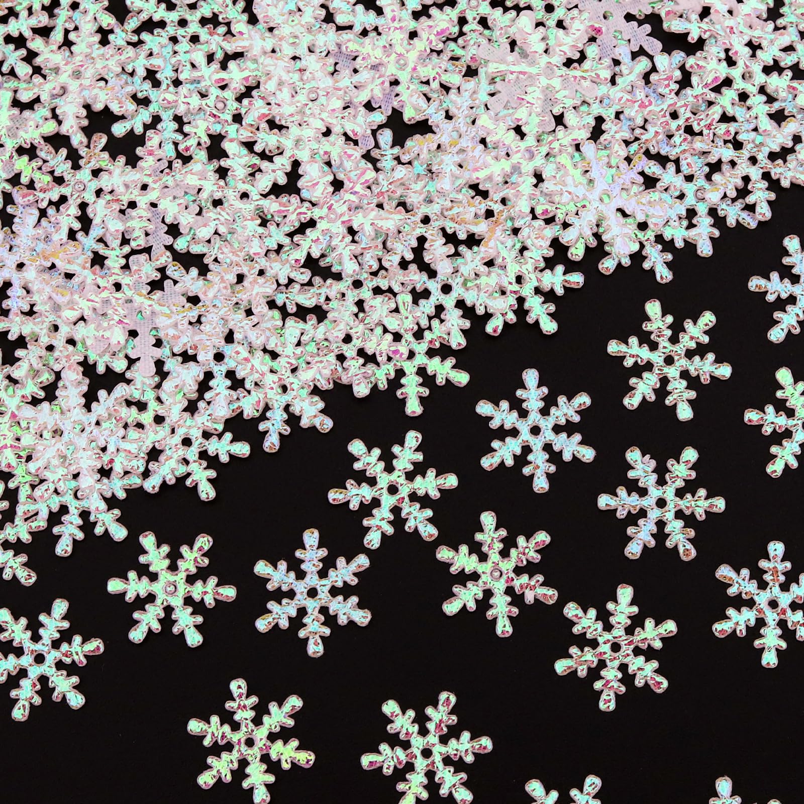 Snowflake Confetti - 200 Pcs Winter Snowflake Glitter Confetti for Winter Wonderland Wedding, Birthday Party Table Decorations and Snow Themed Celebrations (Laser)