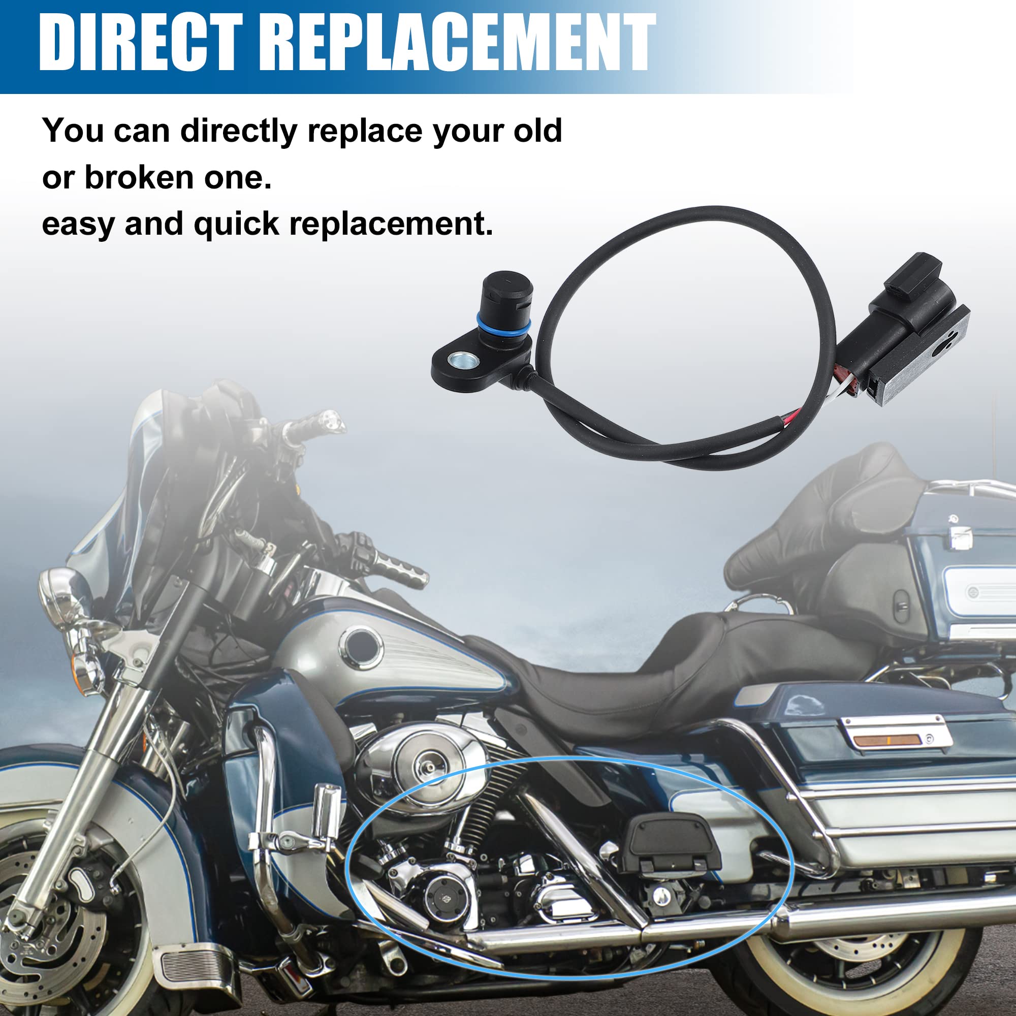 X AUTOHAUX Sensore di velocità di trasmissione dell'automobile 74430-00D 74430-00 per Harley-Davidson Road King 2000-2006