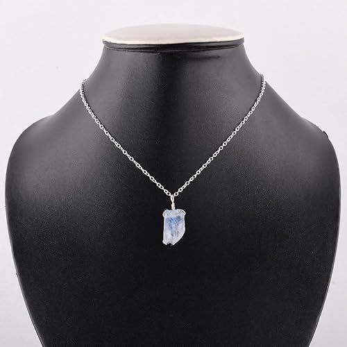 Miniatura 57 de Natural Raw Pink Ruby Rough Gemstone Handmade Dainty Pendant Necklace for Women Healing Crystals July Birthstone Birthday Gift for Her Silver Plated