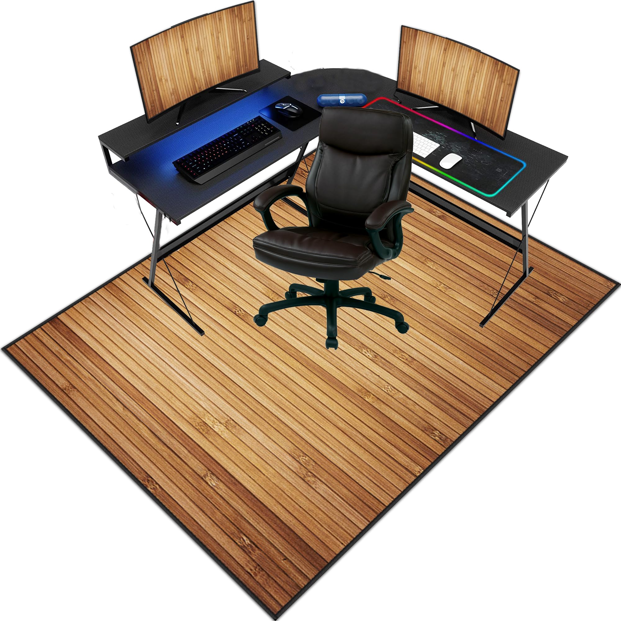 Tappeto Salvapavimento Antiscivolo Sedia Ufficio 120 x 150 cm | Tappetino Sedia Gaming Protettivo per Pavimenti Duri Tappeto per Sedia con Ruote