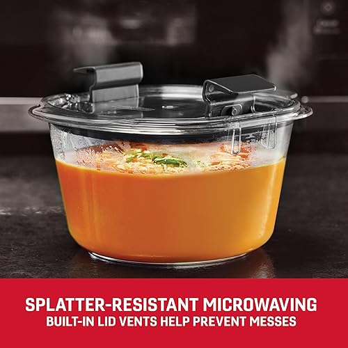 Rubbermaid Brilliance Food Storage Containers, Set of 5 (10 Pieces), BPA-Free, Leak-Proof, Clear(Set of 3 Round Containers)