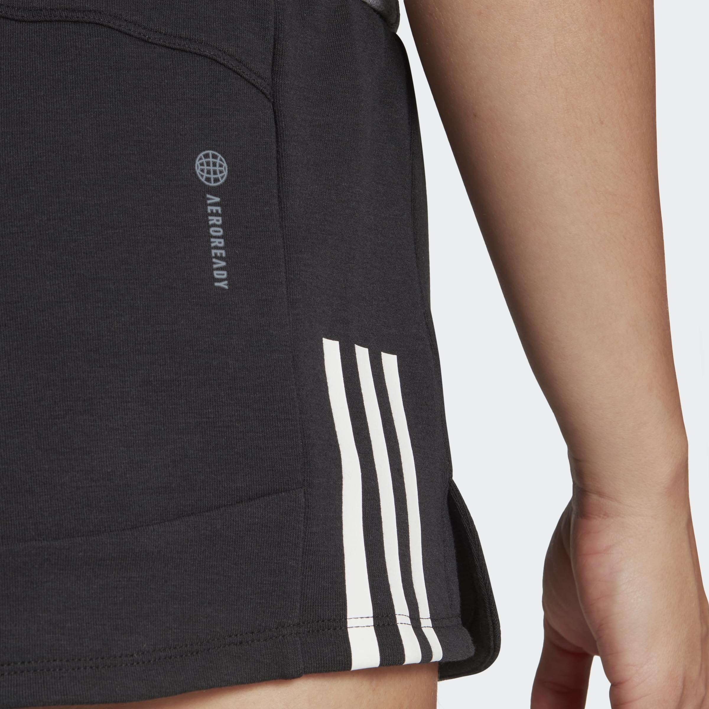 Adidas - Train Essentials Train Cotton 3-Stripes Pacer Shorts, Pantaloncini Donna