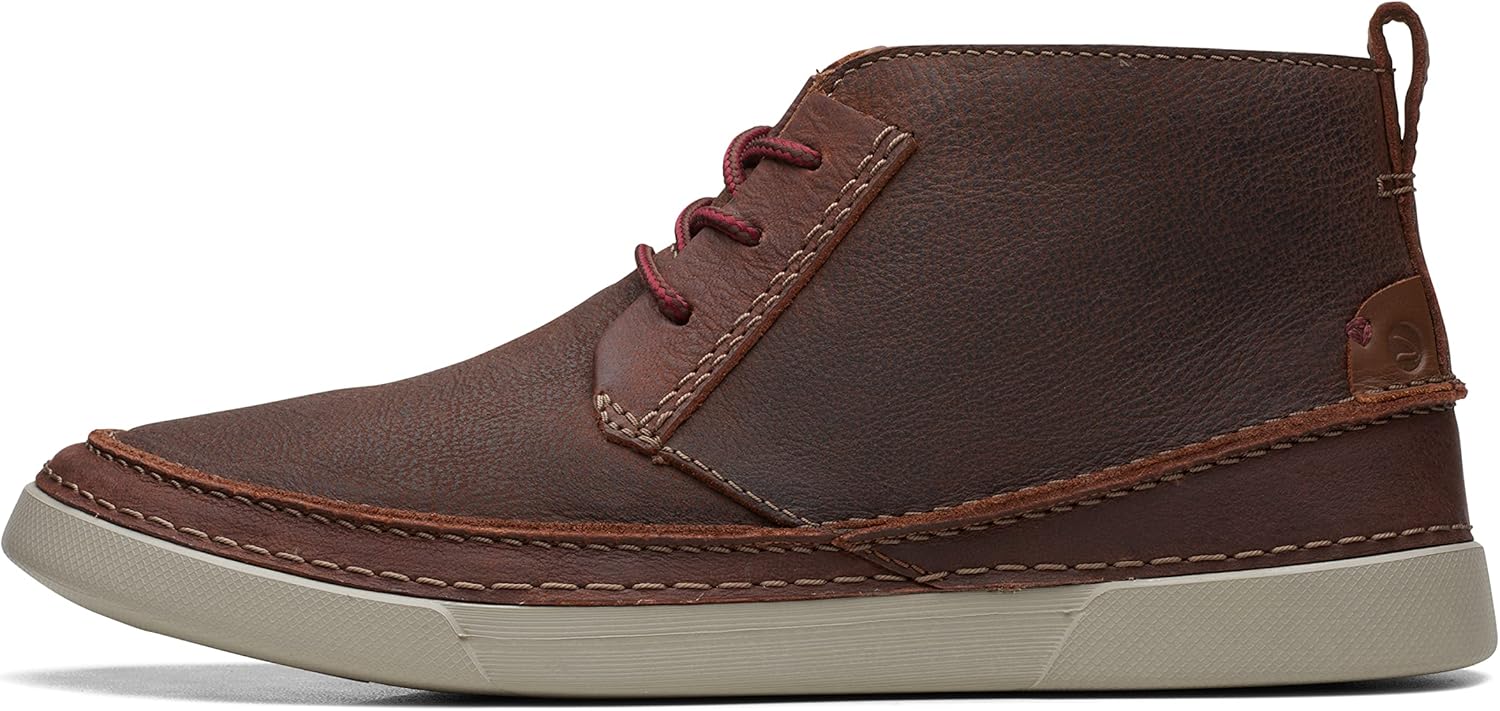 Clarks Men's Gereld Mid Ankle Boot, Brown Leather, 7