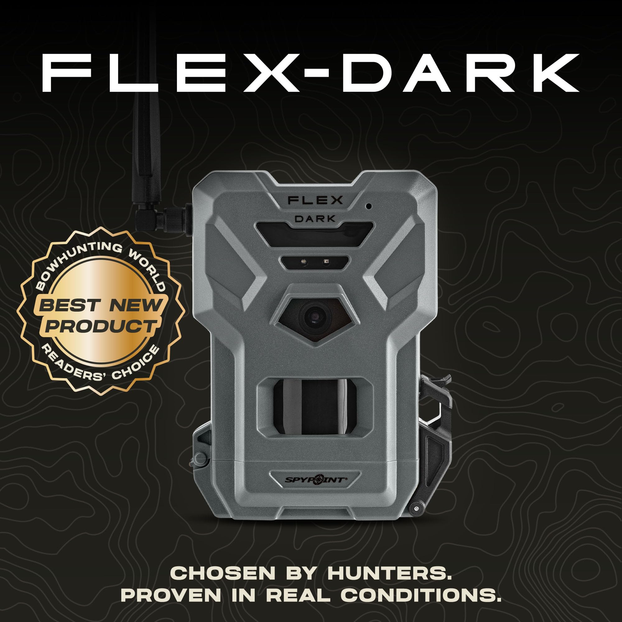 SPYPOINT Flex-Dark Telecamera Cellulare da Sentiero, Foto da 40MP, Video 1080p + Audio, Fotocamera da Gioco Senza Bagliore, Visione Notturna da Caccia, Attivazione del Movimento, Rilevamento 30m