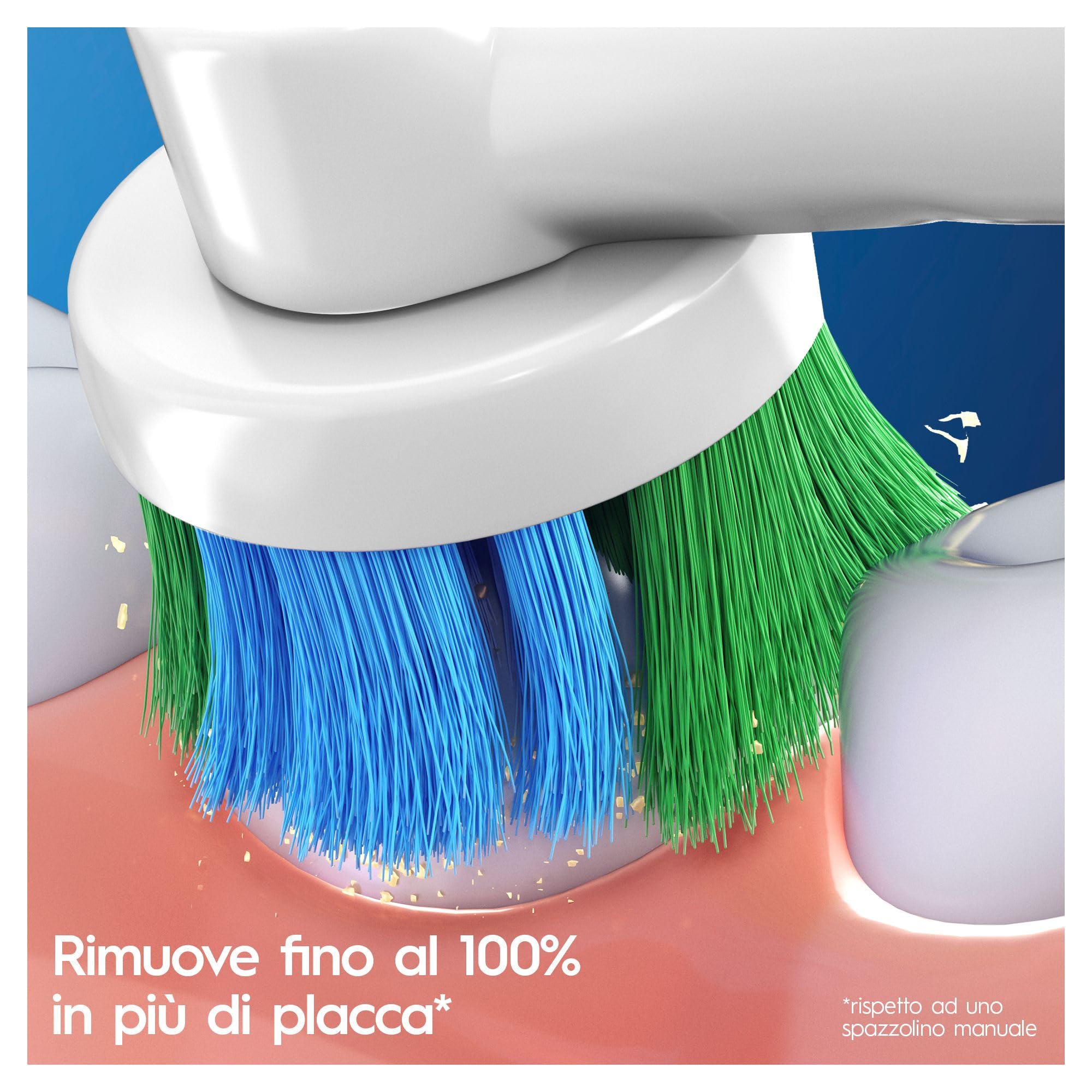 Oral-B Precision Clean Testine Spazzolino Elettrico, Confezione da 10 Testine di Ricambio, 3 Tipi di Setole per una Pulizia Precisa e Sbiancante, Indicatore di Utilizzo della Testina