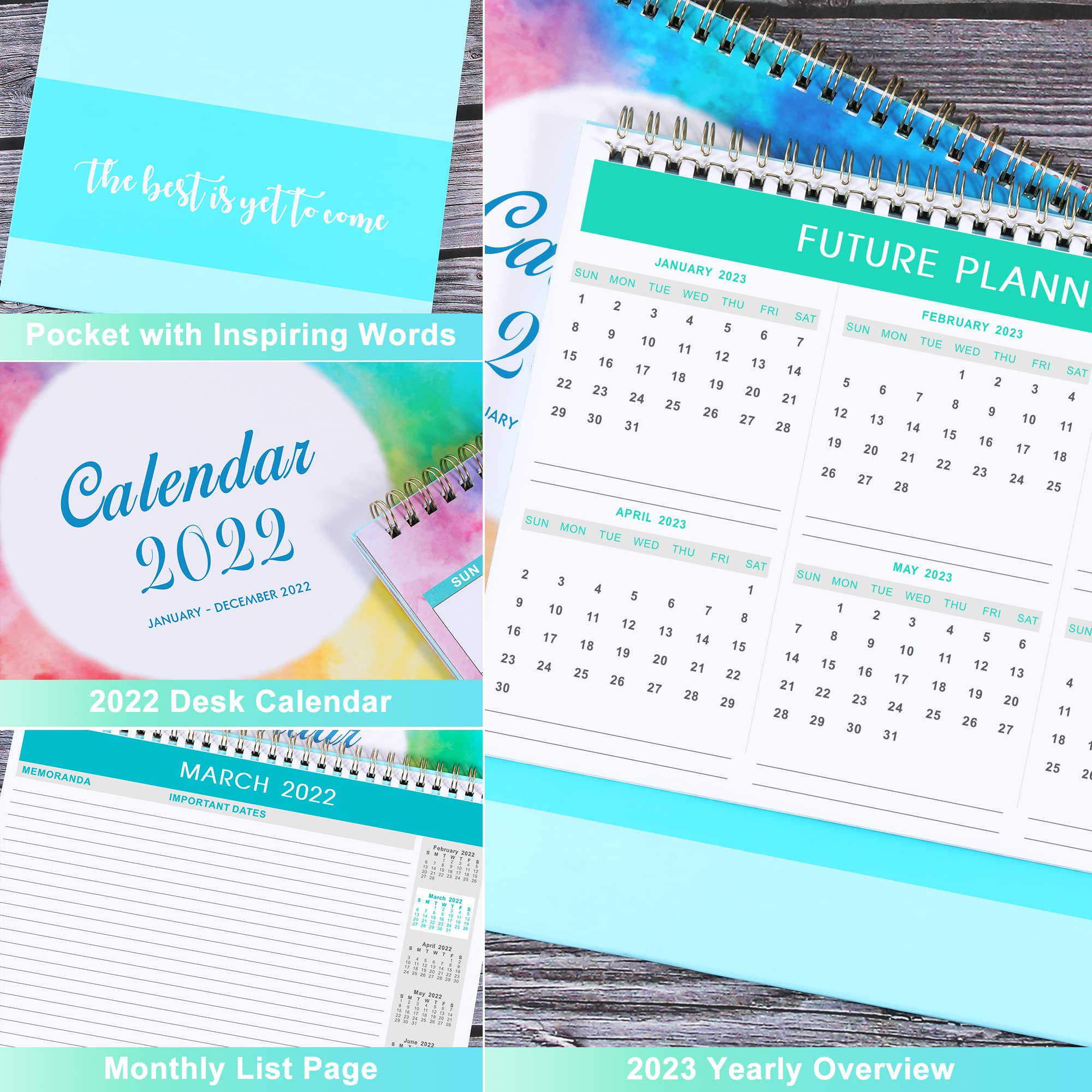 2022 Desk Calendar Standing Flip 2022 Desktop Calendar with Thick