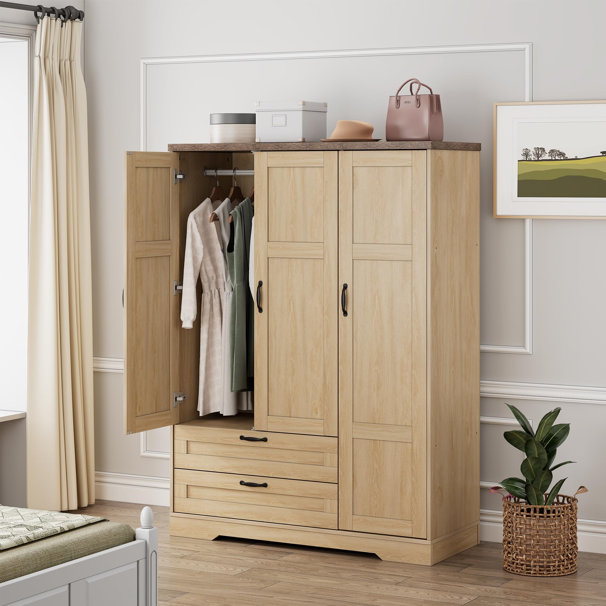 Brafab 62" Wooden Armoire