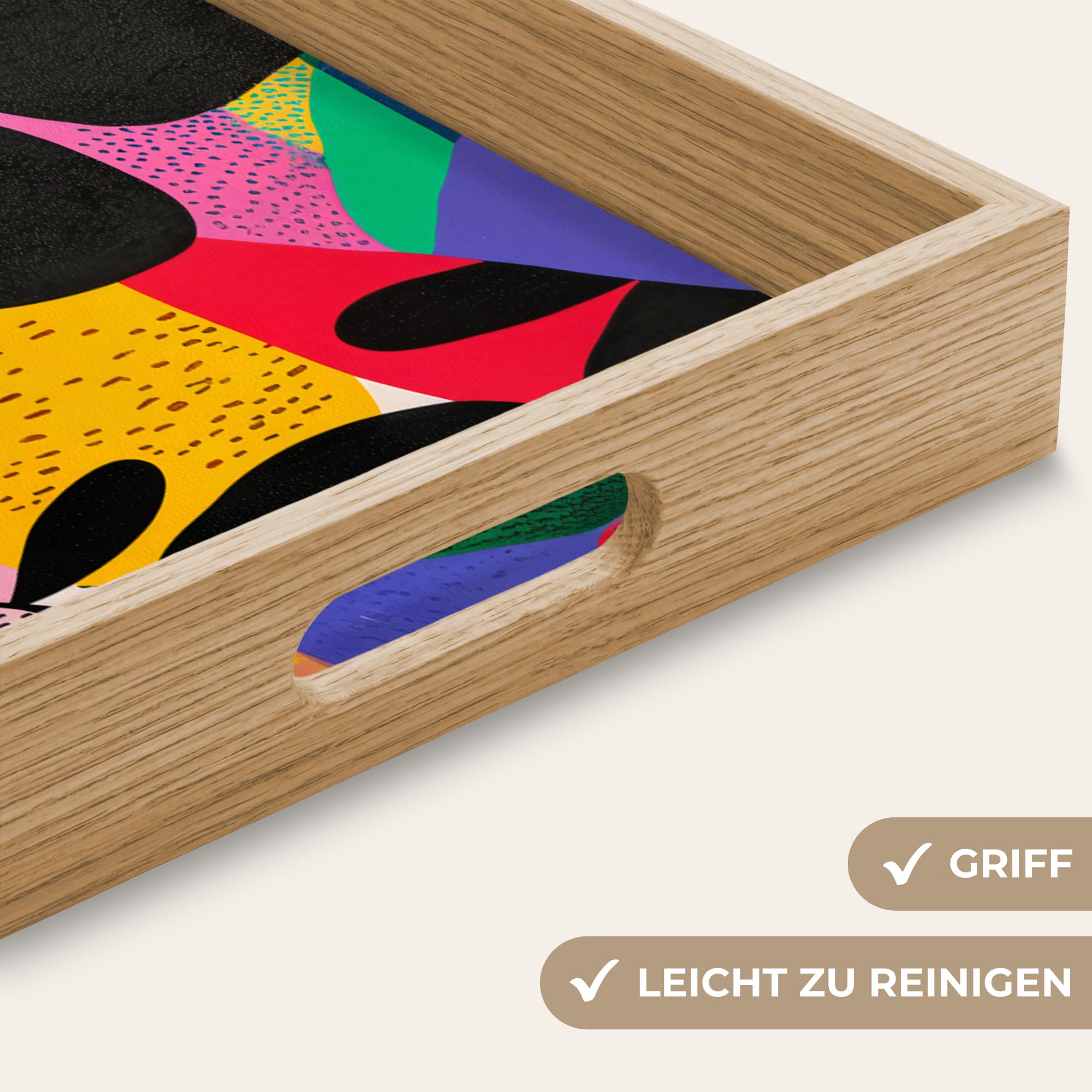 Tablett Serviertablett rutschfest Griff Küchentablett