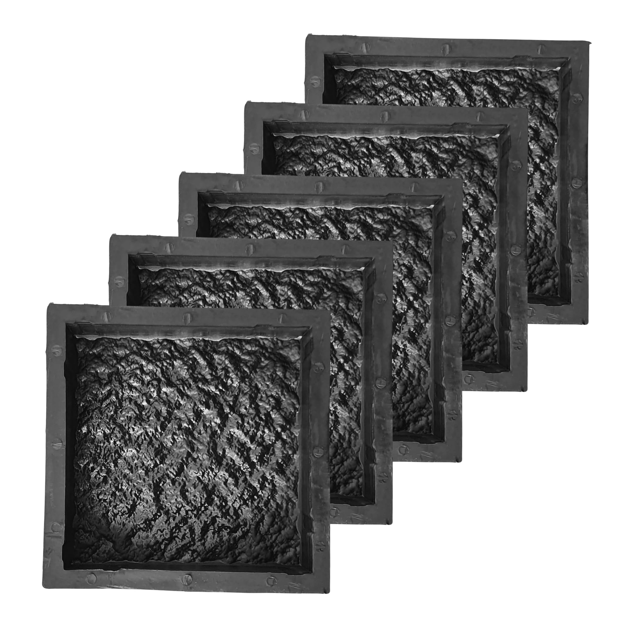 Reyal 8X8 MARBLE Paver Block Mould Pack of 5 (Black PVC) Make in India | PVC Rubber Mould | Outdoor Paving Stone Maker-image-32