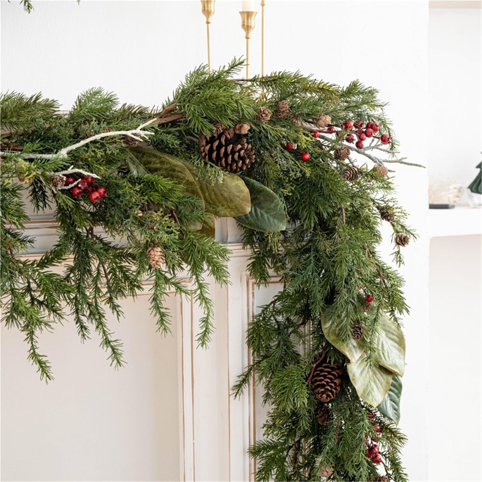 Weihnachts Lametta Künstliche Tannenzweig-Weihnachtsgirlanden Als Dekoration for Den Kaminsims Girlande