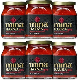 Mina Harissa Hot Sauce, Gourmet Moroccan Heat, Homestyle Spicy Red Chili...