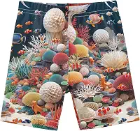 Joisal Shorts de algodão para baixo do vestido fofo mundo marinho coral infantil meninas shorts motociclista 4t bebê verão