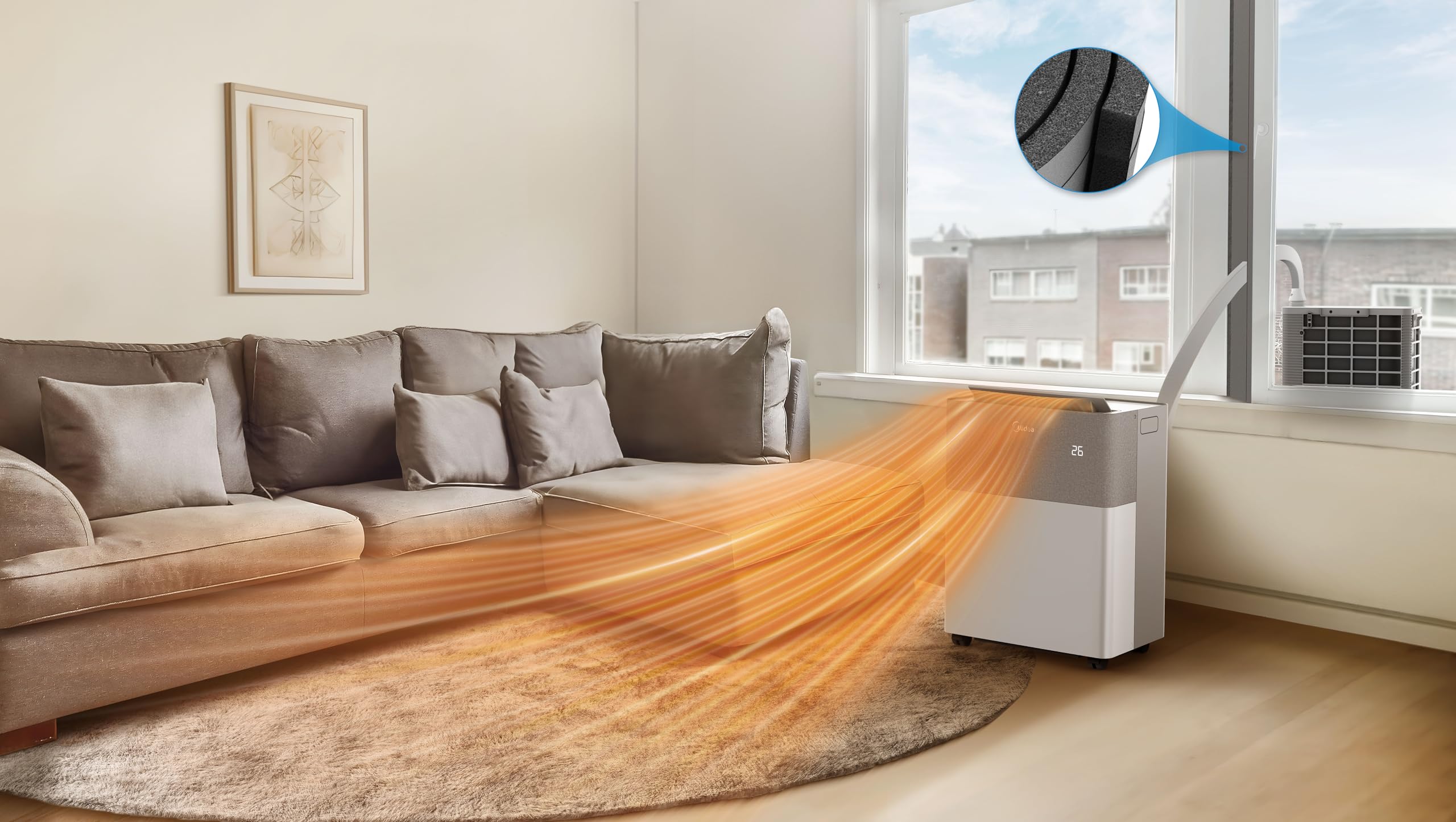 Midea PortaSplit - Espuma aislante de doble capa de PVC/NBR