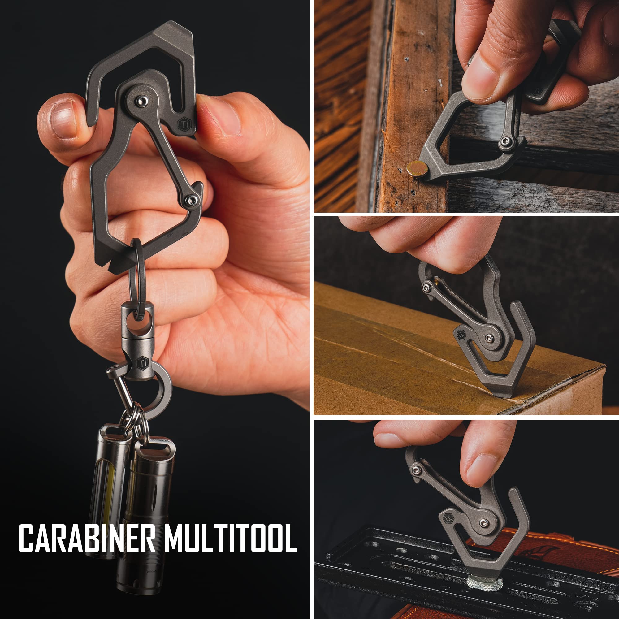 Porte Clés en Métal Robuste, Mousqueton Porte Clé Porte Clés en Alliage De Zinc avec Porte Clés Mousquetons À Porte Clés Organisateur De Clé De Voiture Crochet Clip pour Clés pour Hommes