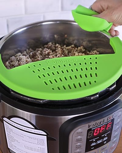 Miniatura 5 de Salbree Colador de grasa de silicona para verduras y carne molida, se adapta a la olla instantánea de 6 cuartos de galón y se ajusta a la olla a