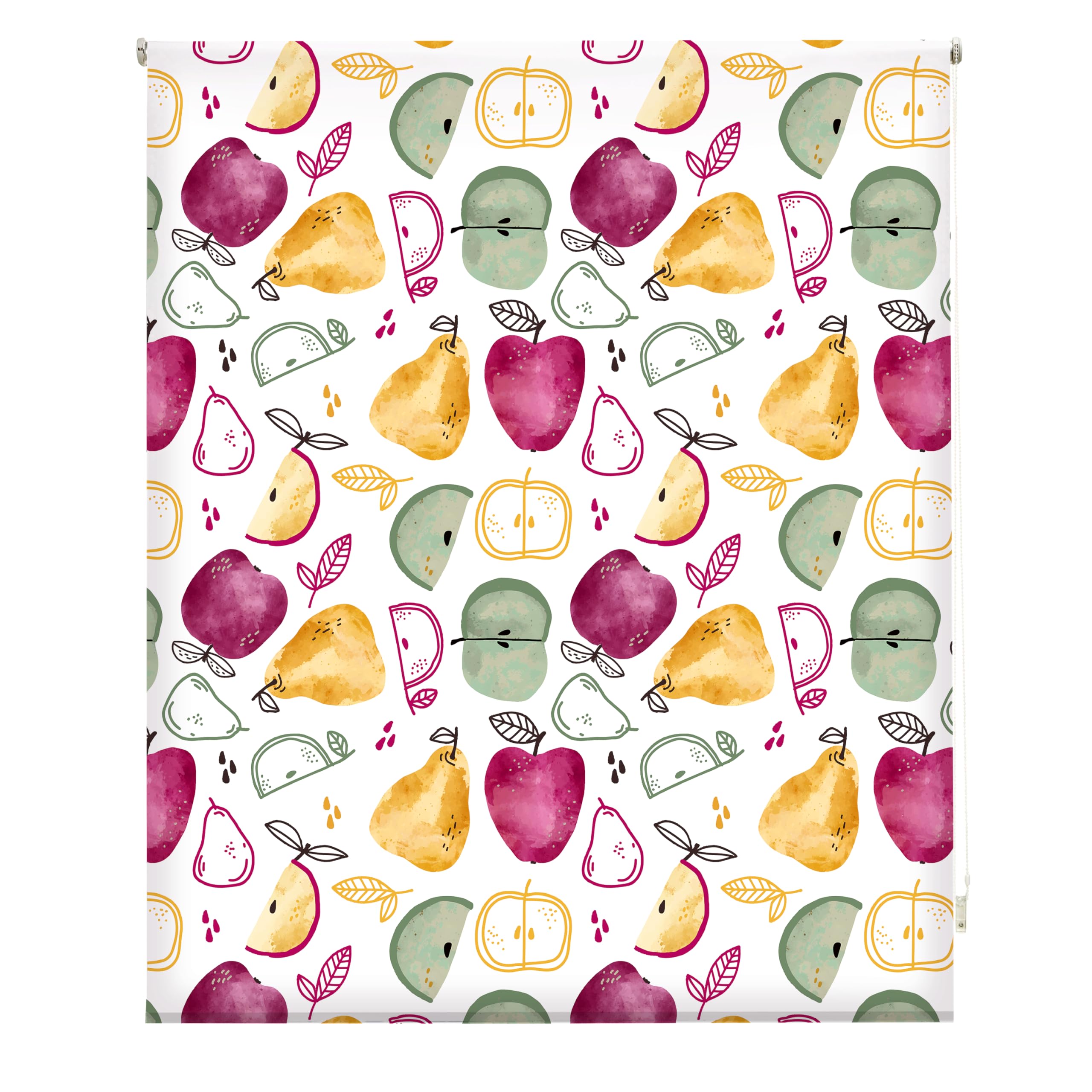 Blindecor Digital | Estor Enrollable Translúcido Estampado |Familia Cocina| Modelo C-Applepie | 150 x 180 cm (Ancho por Alto) Tamaño de la Tela 146 x 175 cm | Estores para Ventanas