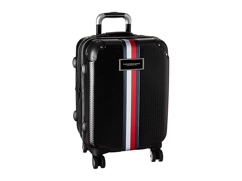 

Tommy Hilfiger Basketweave 21 Upright Suitcase (Black) Luggage