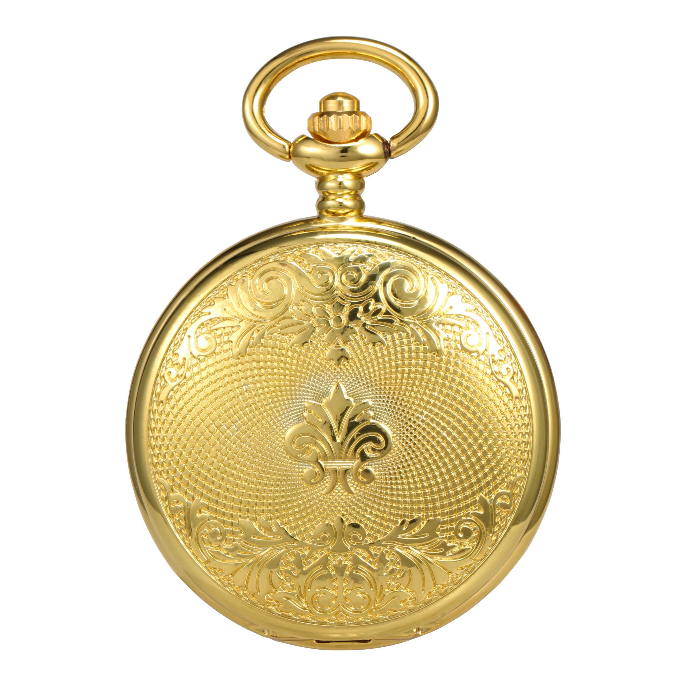 TREEWETO Montre à Gousset Mécanique 3D pour Homme et Femme avec Boîtier en Forme de Dragon