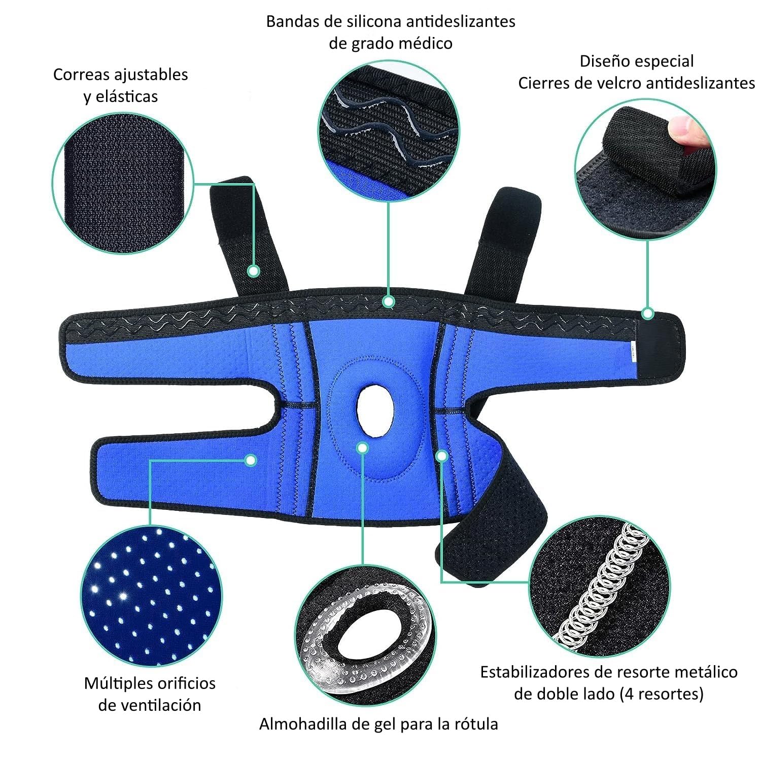 ABYON Rodilleras Menisco y Ligamento Ajustable para Mujeres y Hombres Artritis, Lesión de Ligamentos, Desgarro de Menisco, Tendinitis, Correr, Sentadillas, Deportes Dolor Articular (2XL/3XL)