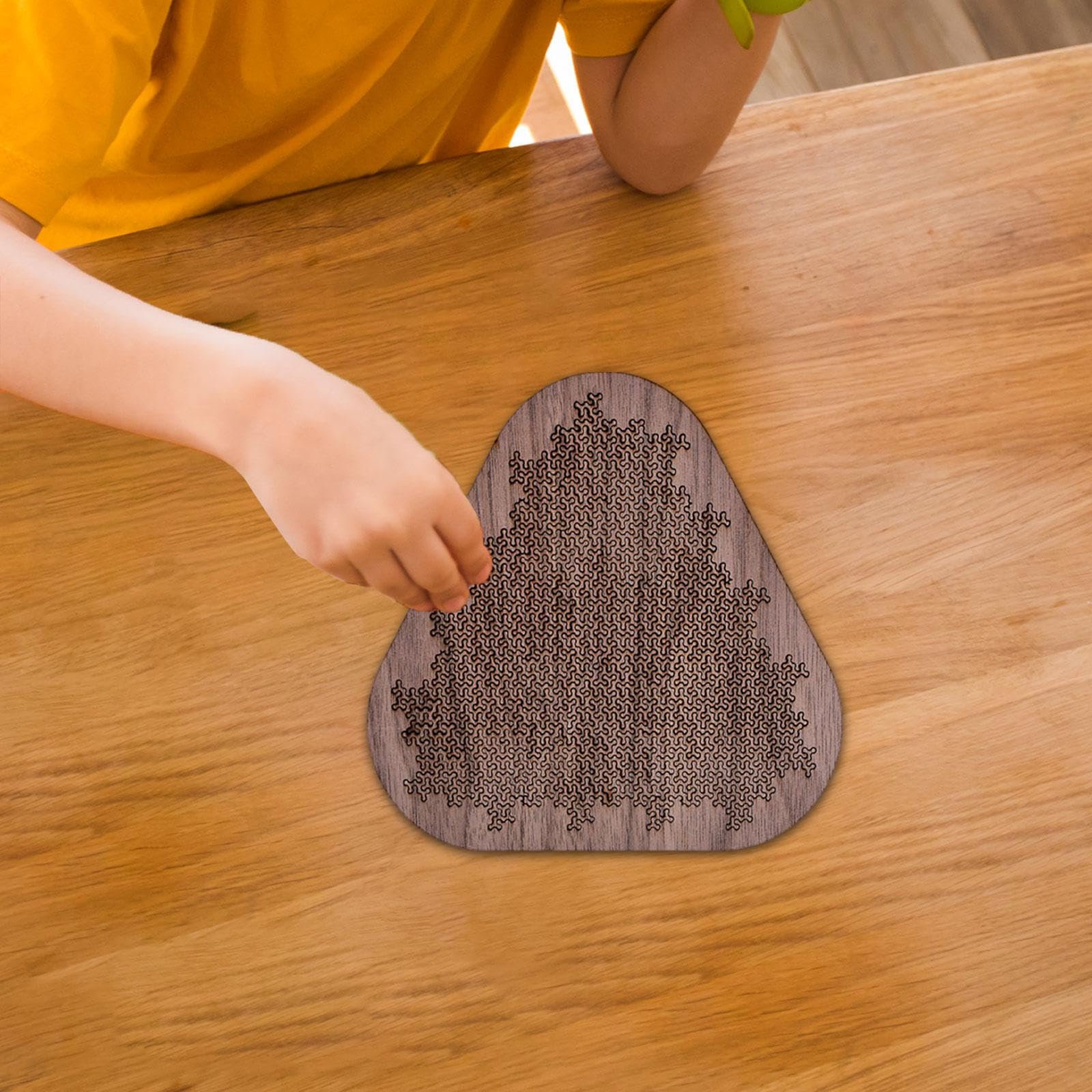 Rompecabezas de Madera Hexagonal Laberinto Puzzle Cerebral Difícil Juego de Desafío Mental Adivinanza para Expertos Madera Compacta Y Resistente, Triángulo