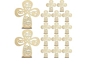 Cruz De Madera Para Recuerdos: Centro De Mesa Religioso Para Bautizo