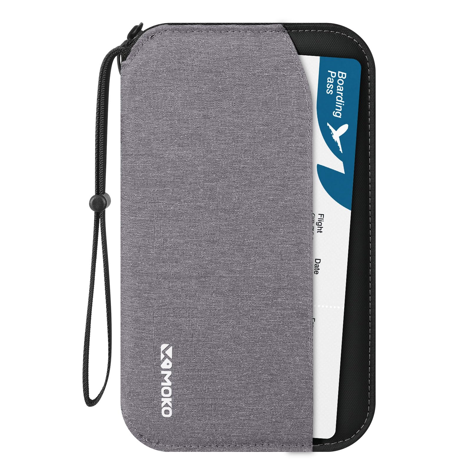 MoKo Family Passport Holder for 5, RFID Blocking Passport Wallet for Men Women, Travel Wallet Holder with Multiple Compartments, Travel Document