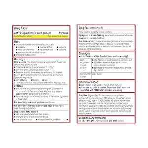 Tylenol Extra Strength Acetaminophen Rapid Release Gels, Pain Reliever & Fever Reducer, Gelcaps with Laser-Drilled Holes for Fast Release, Gentle on Stomach, 500 mg Per Gelcap, 100 Count OTC Medicine