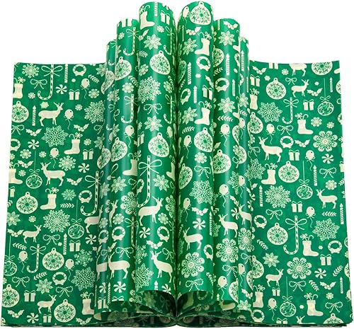 100 piezas de papel de cera de Navidad, hojas de papel de cera para alimentos, papel de delicatessen, envoltura de sándwich, envolturas de galletas