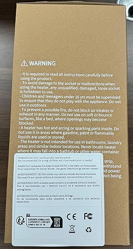 Miniatura 9 de Sendowtek Calentador de espacio portátil para interiores, mini ventilador eléctrico de 10 pulgadas de alto con 3 modos ajustables, protección contra