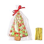 Yotelab Cellophane Treat Bags, 6x9 Inches Clear Cellophane Bags With Twist Ties