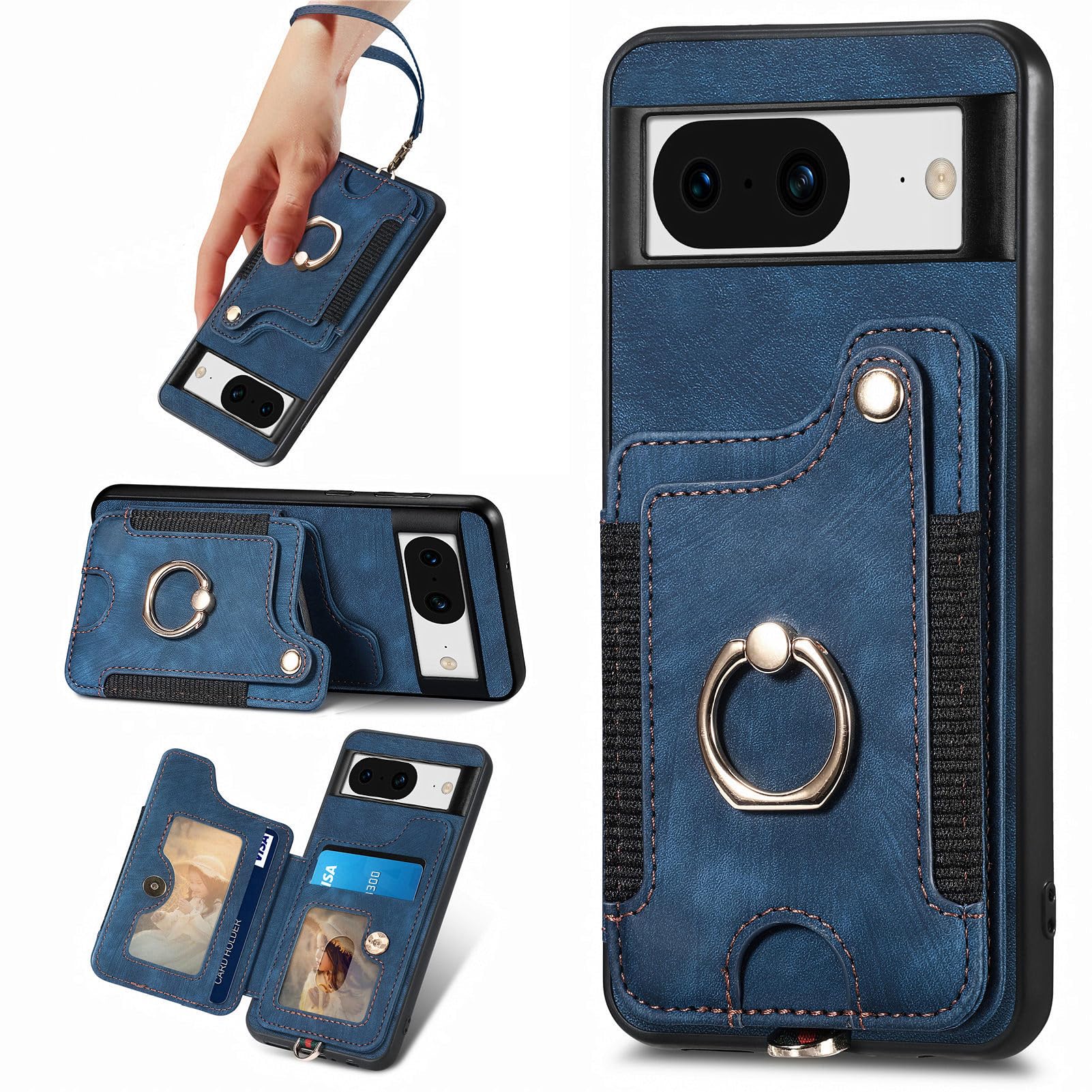 IMEIKONST LG K30 2019 Funda Embossed Libro De Cuero Billetera Premium Phone Case Flip Folio Card