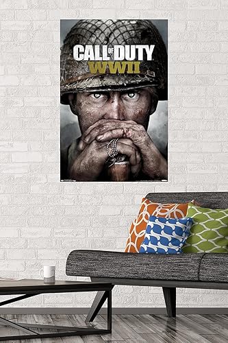 Miniatura 2 de Trends International Call of Duty WWII - Póster de pared Key Art, 22.375 x 34 pulgadas, versión premium sin marco
