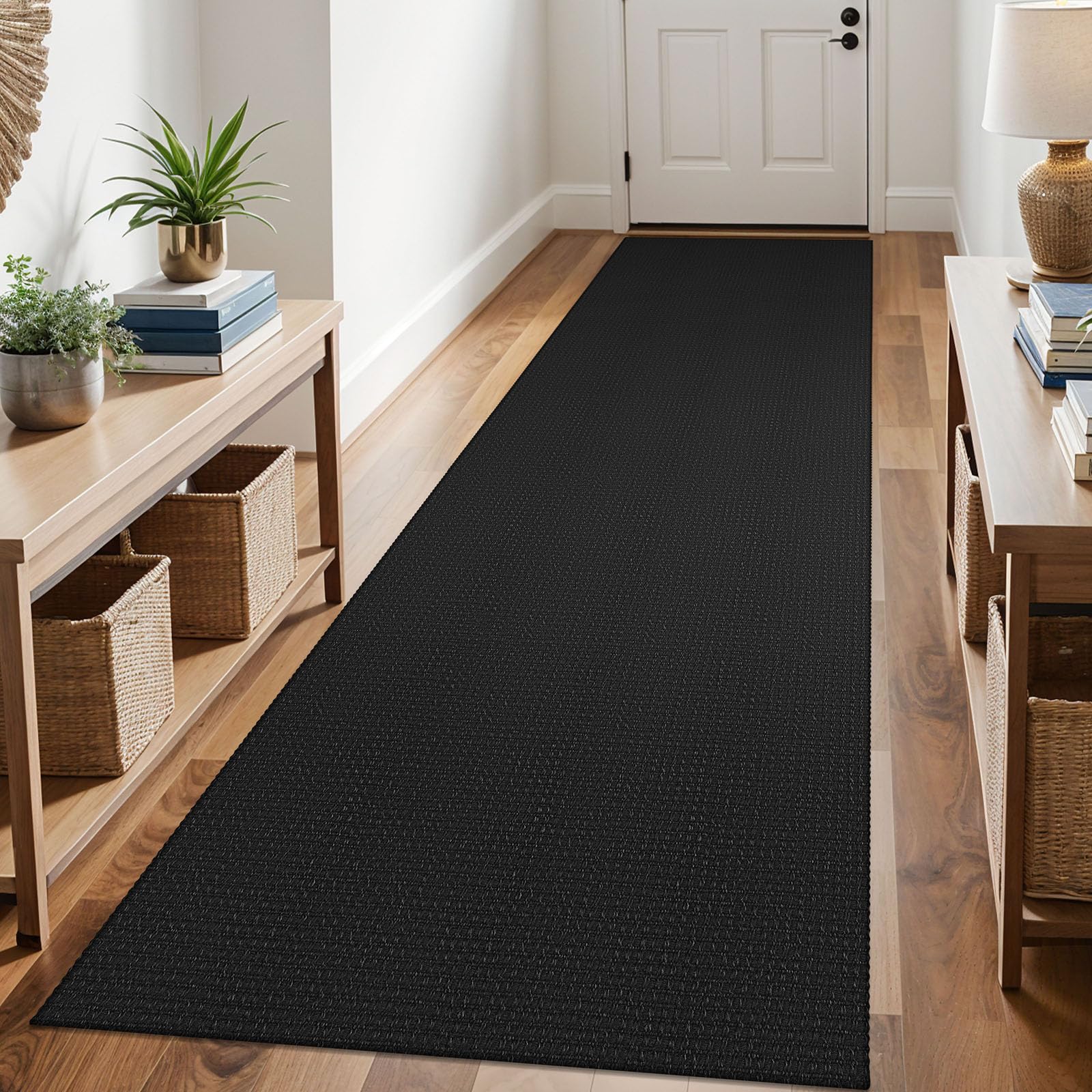 KOZYFLY Runners for Hallways 3x10 ft Washable Kitchen Runner Non Slip Rubber Backed Hallway Rugs Cotton Entryway Runner Rug Floor Carpet for Indoor