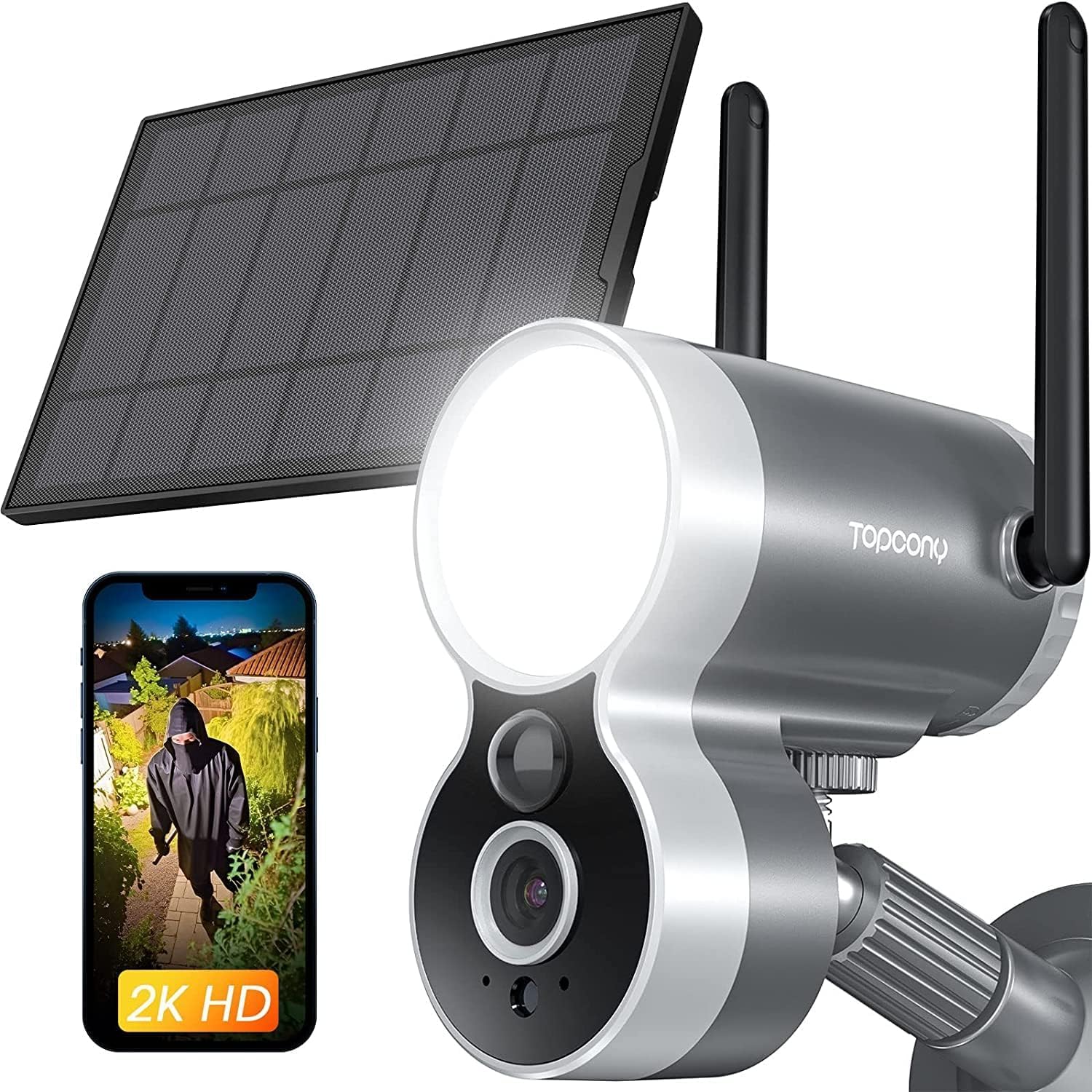 Amazon.co.jp: 【センサーライト付き・2K】防犯カメラ 屋外 ソーラー 
