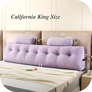 Gpround Wedge Headboard Pillows + 2 Head Roll Pillow Bed Wedge Pillow for Headboard Large Bolster for Bed Rest Reading Pillows Backrest Pillows for Sitting in Bed Backrest Positioning Support