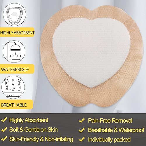 Miniatura 2 de LotFancy Apósito de espuma sacra, 10 unidades, 7 x 7 pulgadas, apósito de espuma de silicona, vendaje para heridas con borde, sacro, úlceras por