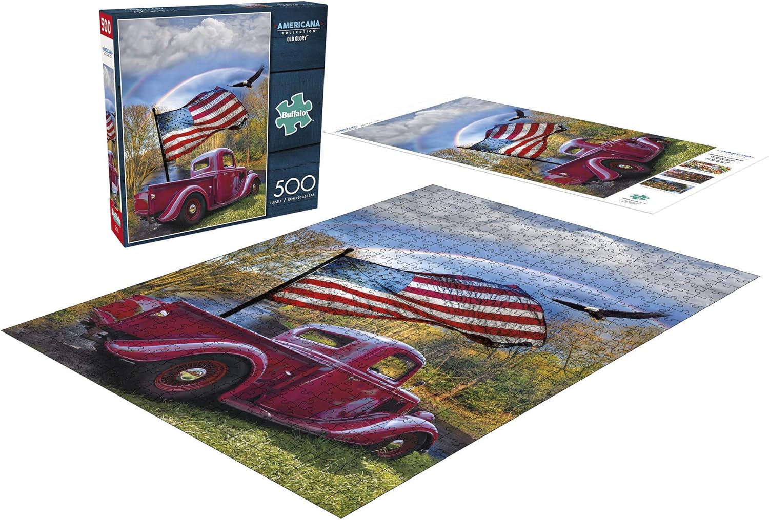 Buffalo Games - Celebrate Life Gallery - Old Glory - 500 Piece Jigsaw Puzzle for Adults - Challenging Puzzle Perfect for Game Nights - Finished Puzzle Size is 21.25 x 15.00