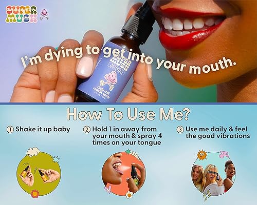 Miniatura 2 de SuperMush Daily Chill - Spray bucal | Suplemento en aerosol de hongos | Extracto de hongos mixtos de reishi, hibisco y ashwagandha | Spray líquido