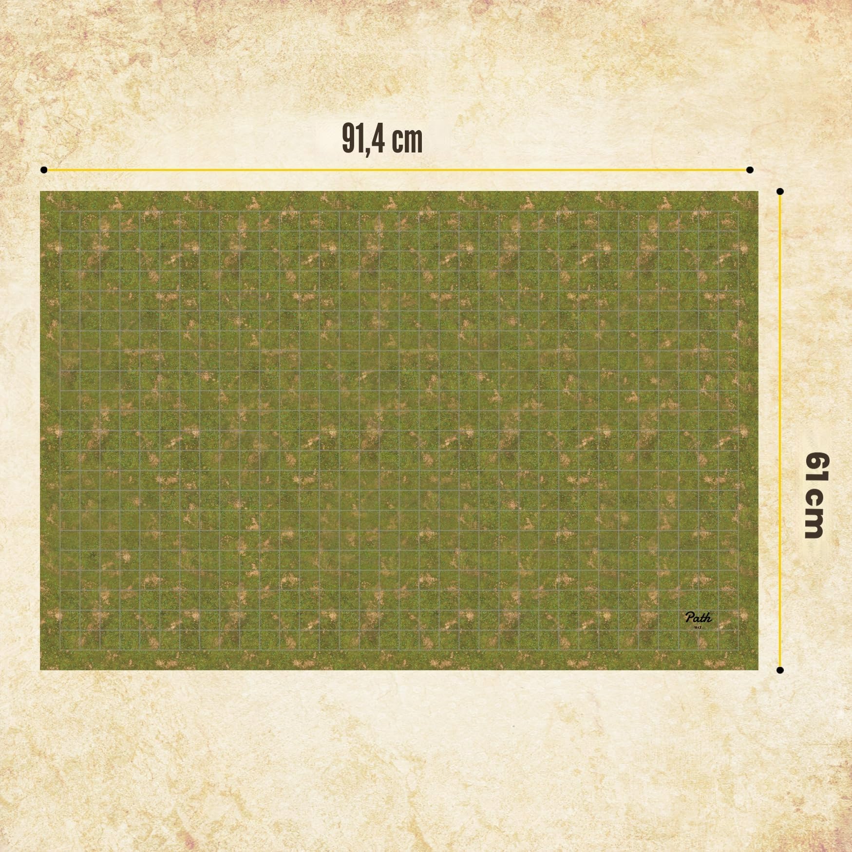 Path Gaming Tapis de jeu double face en forme de grille 91,4 x 61 cm - 3 tapis, 6 terrains, 4 marqueurs, 1 effaceur et 1 flacon pulvérisateur. Idéal pour Donjons et Dragons/DND