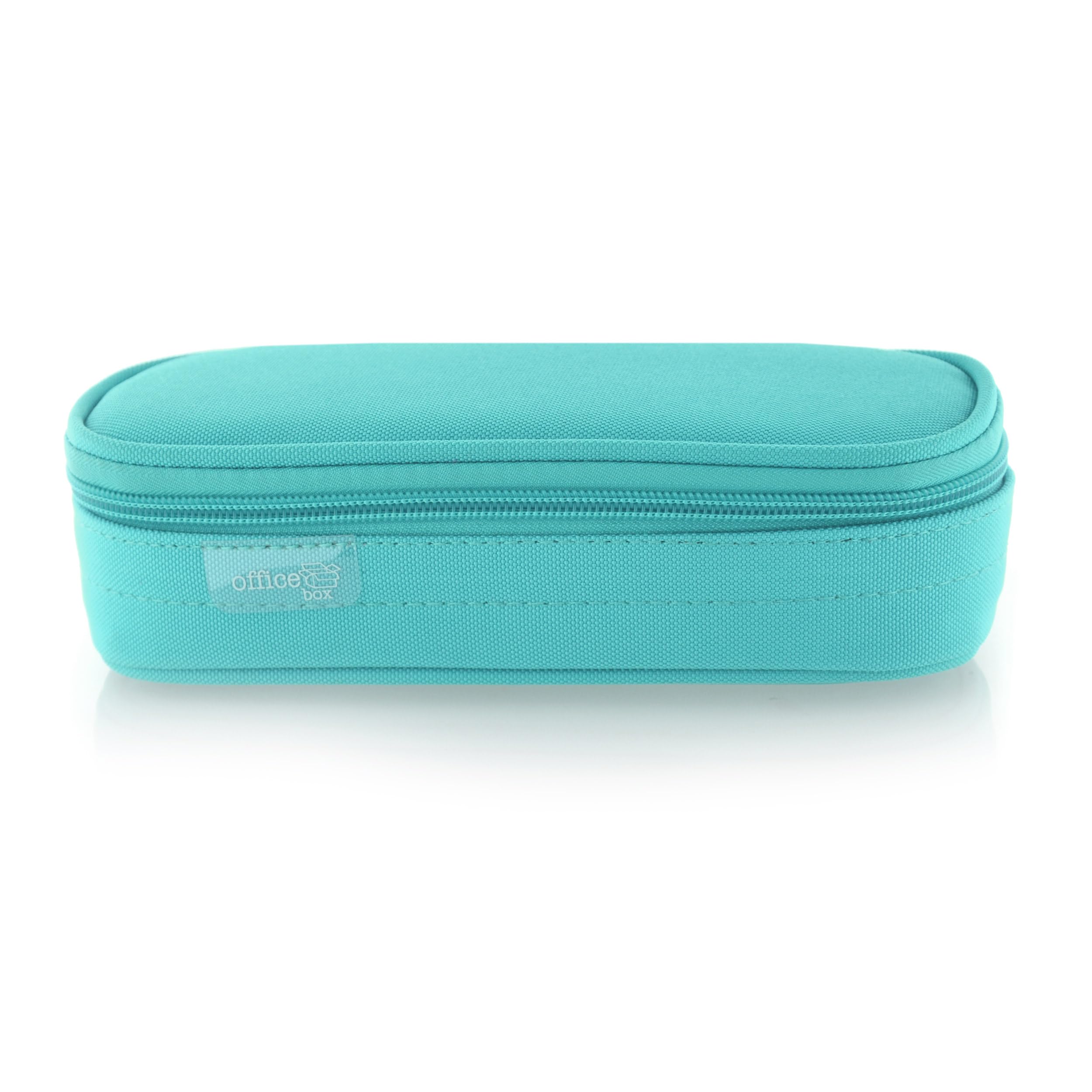 office box Estuche Portatodo Mega –Ref. 59711- de Amplio Apartado Interior con Cremallera, Lavable y Muy Resistente para Llevar el Material Escolar o como Neceser by Colorline (Turquesa)