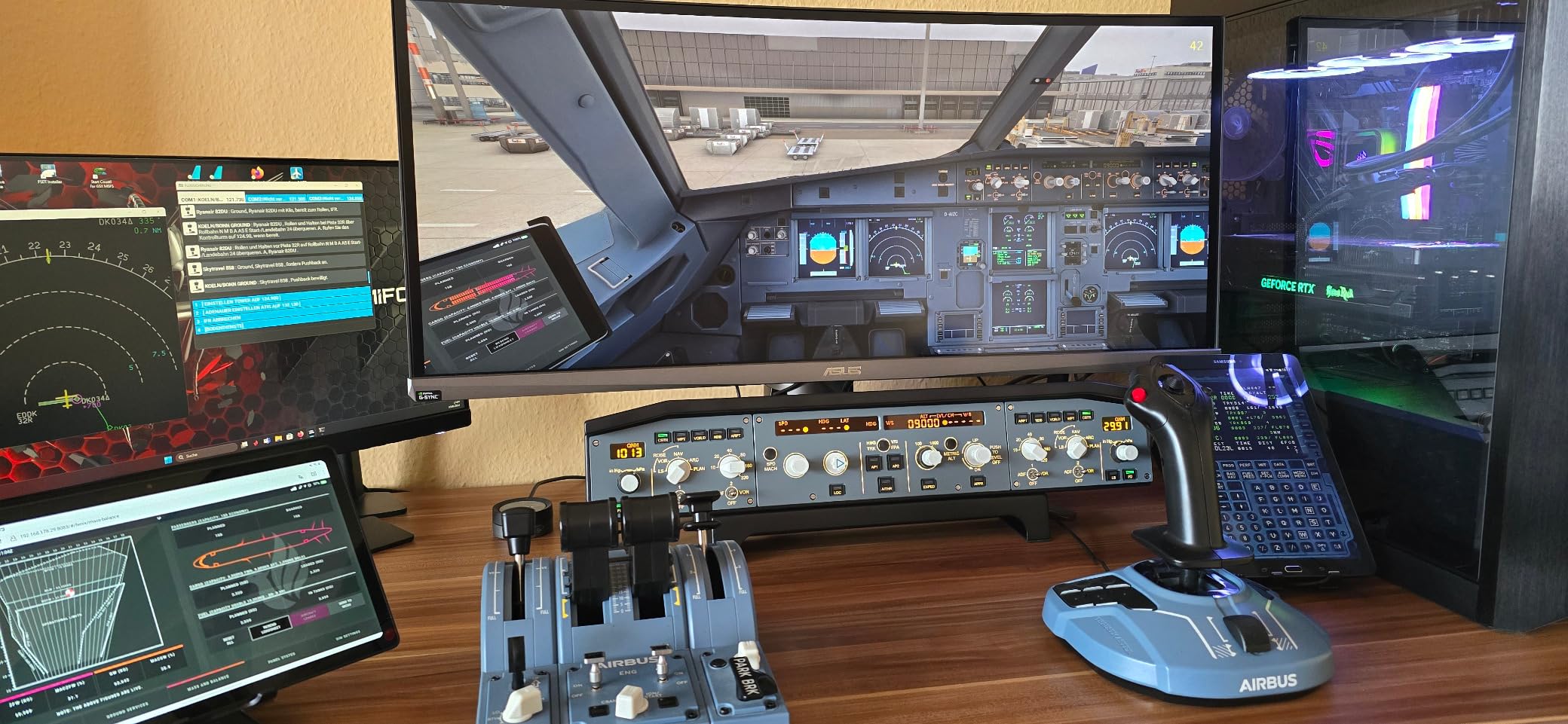 WingFlex Flight Simulator Flight Control Unit Airbus FCU A320,MSFS ...