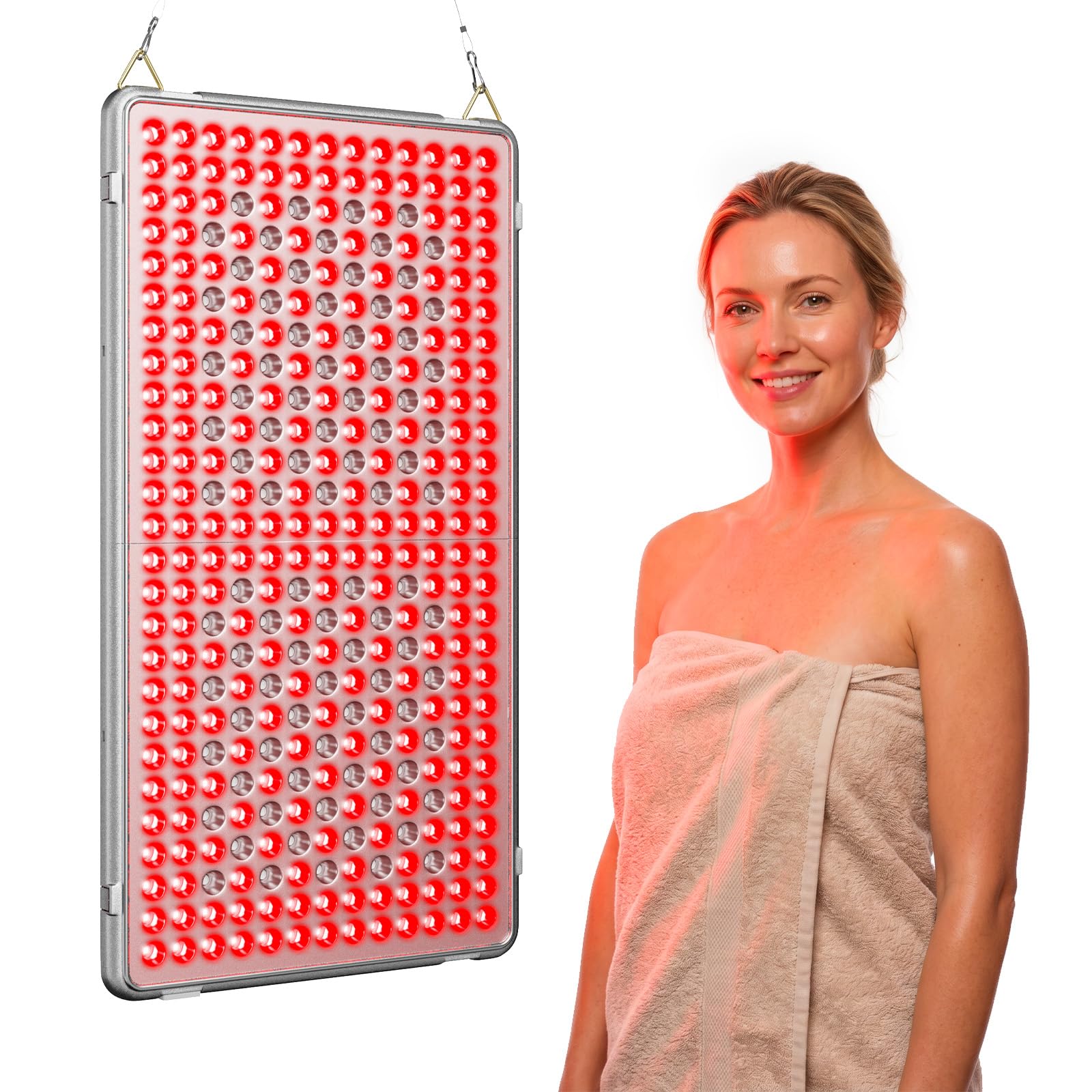 Lampada a Infrarossi, Lampada a Luce Rossa Combo Profey 660nm e 850nm, 338 LED a Luce Rossa con Timer, Pannello a Luce Rossa per Viso, Corpo e Schiena (La Lampada Non Produce Calore)