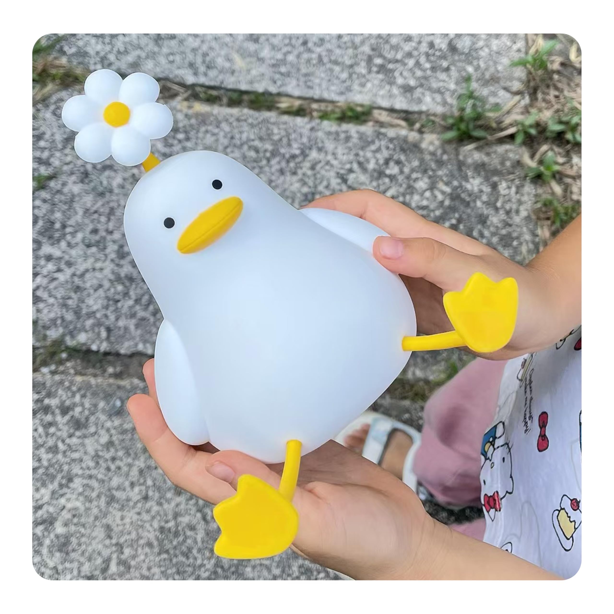 Sitting Duck Light With Warm Color Little Flower Dimming,The Rechargeable Touch Lamp Is 3 Levels Brightness And Birthday Christmas Gifts for Women