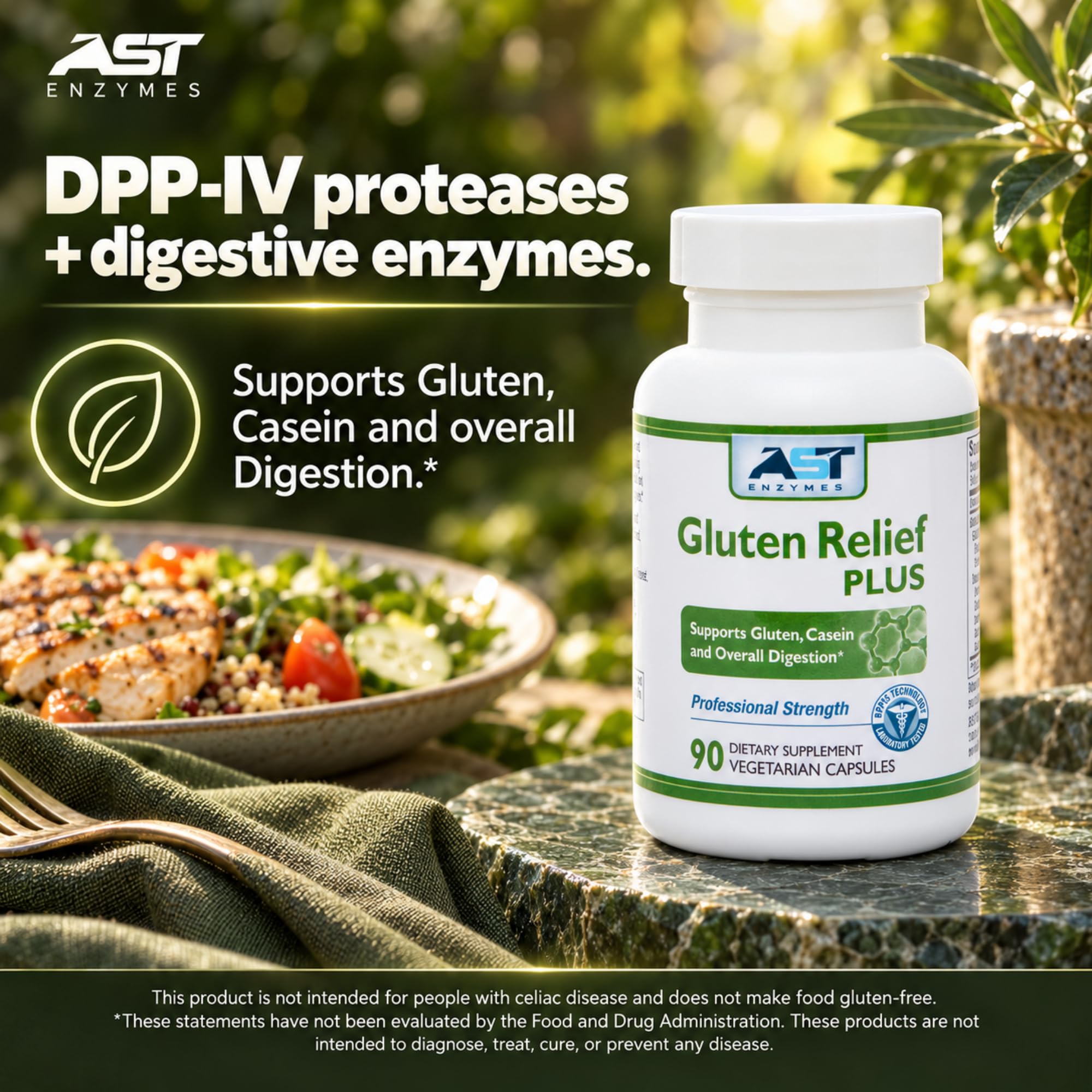 AST Enzymes Gluten Relief Plus DPP-IV Enzymes, 90 Capsules — Amazon image 3
