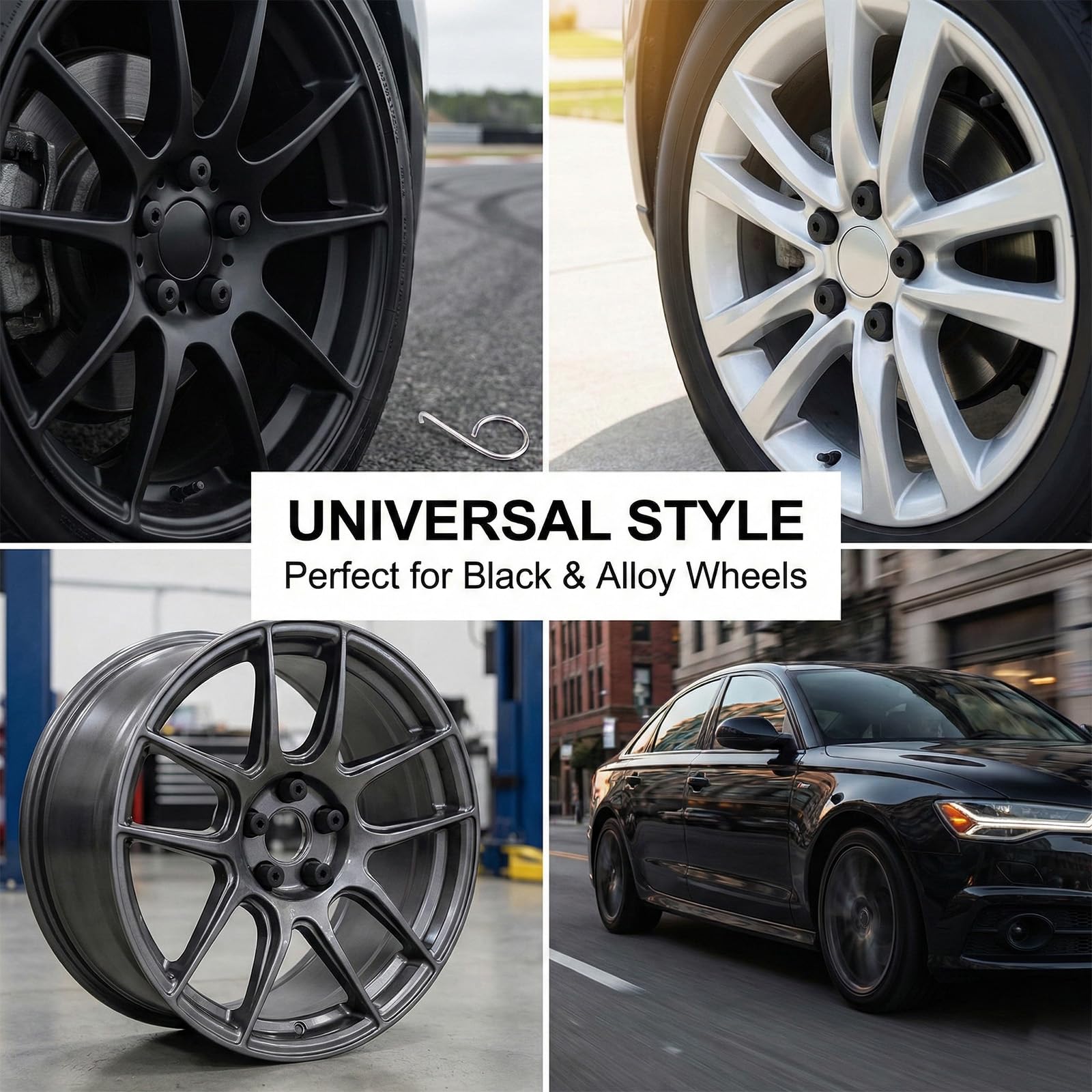 20 Stück Radschraubenkappen 17mm, Schraubenabdeckung Auto Radkappen, Diebstahlschutz schraubenkappen, Kompatibel mit VW Golf Passat Beetle Kompatibel mit Audi, alle Automarken - 4