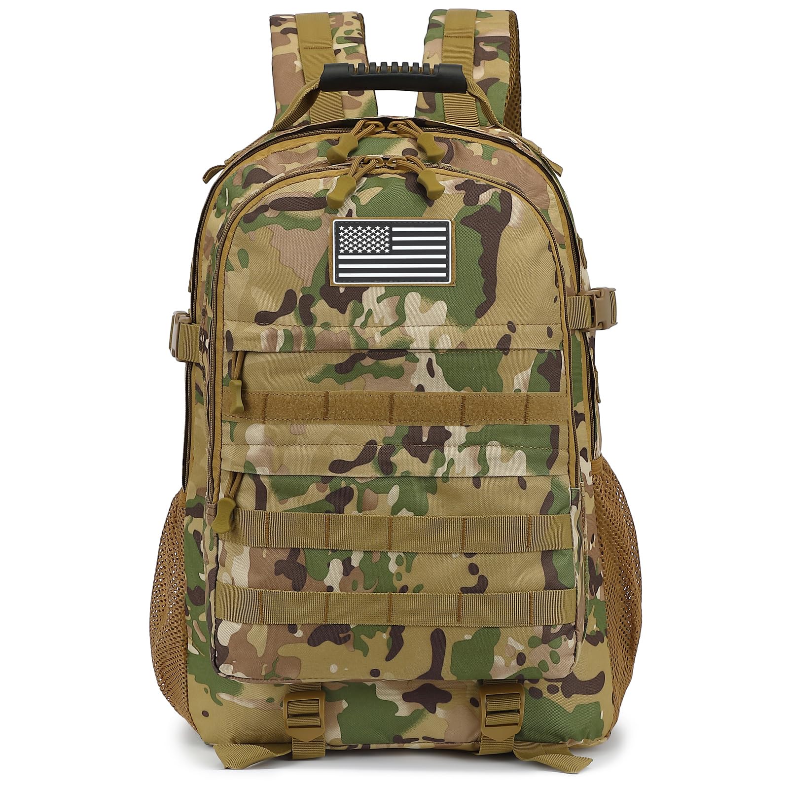 Xunteny Tactical School Backpack for Boys Men, Military Army Bookbag for Kids Teens Adults Camping Travel Outdoor Hiking (CP Camo)