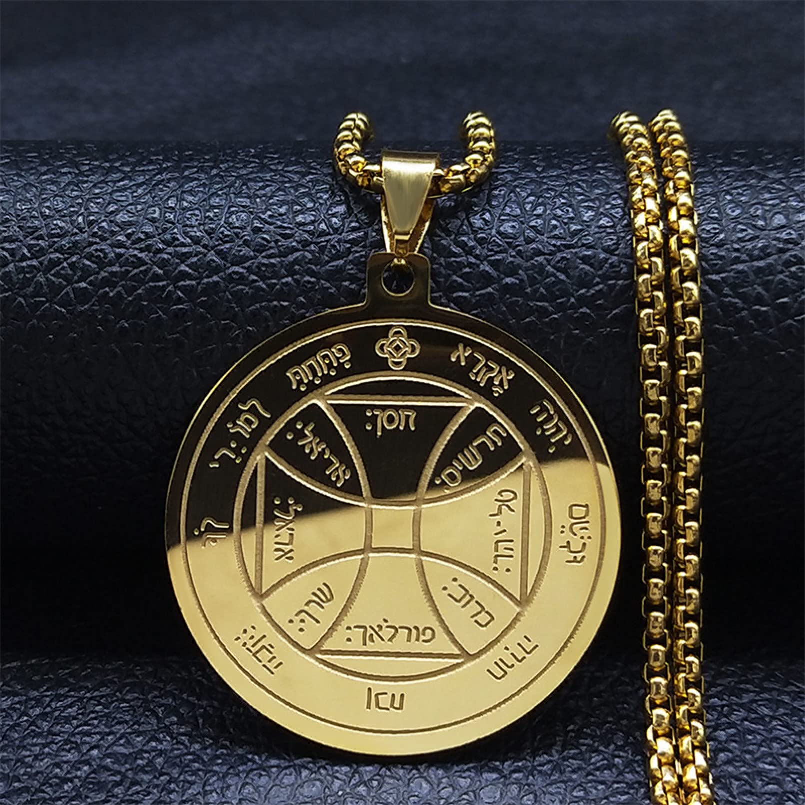 Datunn Women's Silver Necklace Pendant Color Seventh Pentacle Of The Sun Talisman For Freedom Key Of Necklace Jewelry Jewelry Birthday Gifts For Men