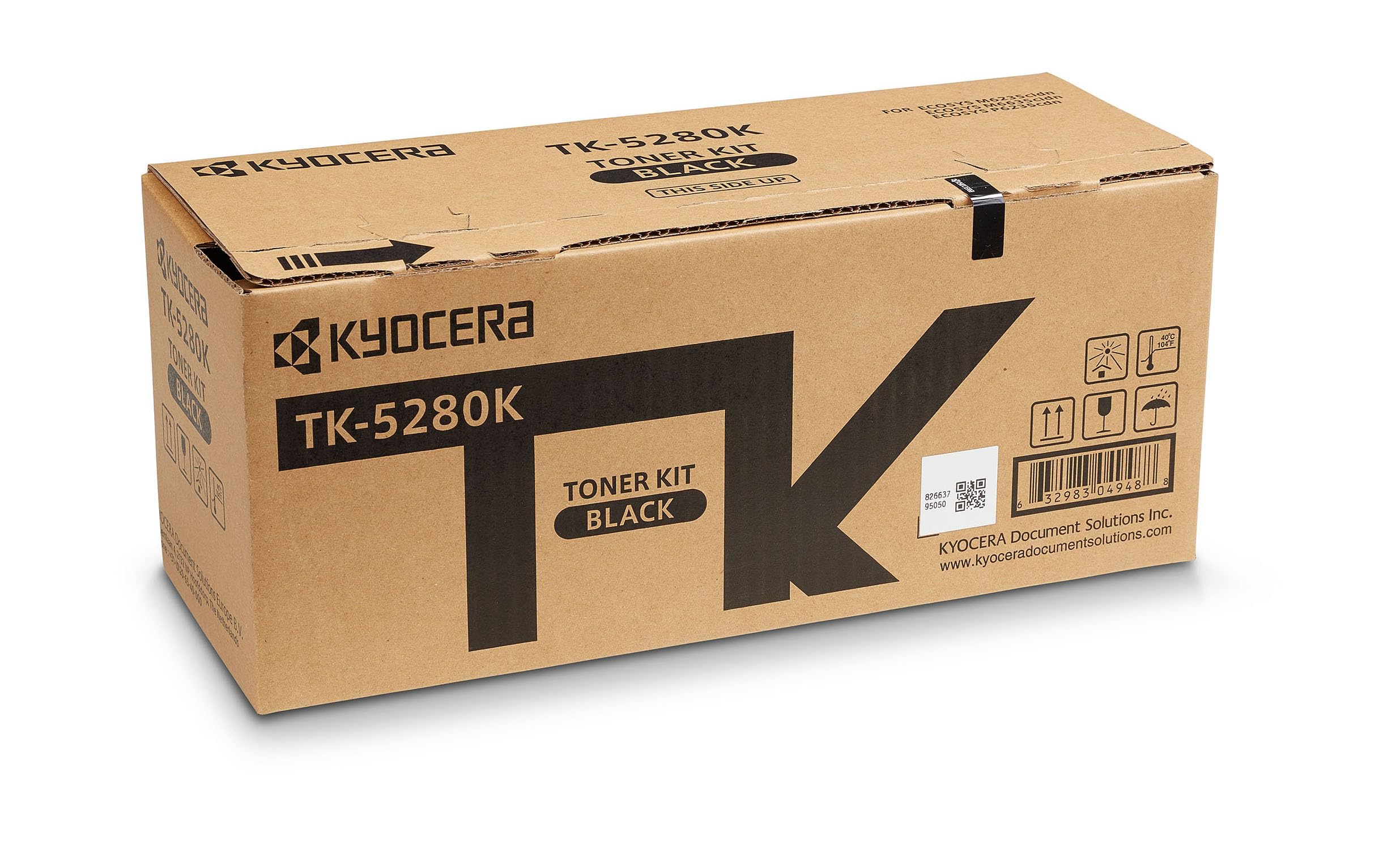 Kyocera TK-5280K Toner Drucker Schwarz, Original Tonerkartusche 1T02TW0NL0, kompatibel für M6235CIDN, Drucker Toner für bis zu 11000 Seiten